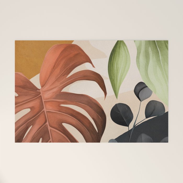Abstract Tropical Art 20 Welcome Mat Gallery Image 1