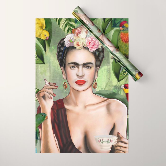 Frida con Amigos Wrapping Paper Gallery Image 1