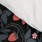 Strawberries - red and slate on black Comforter Gallery Image 4