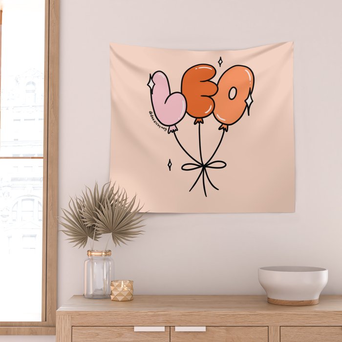 Leo Balloons Wall Tapestry Gallery Image 2