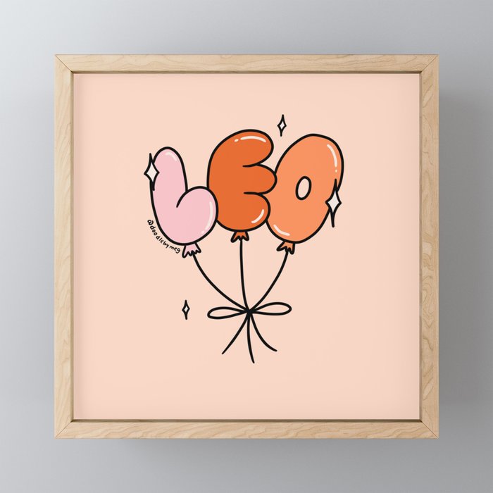 Leo Balloons Mini Art Print Gallery Image 1