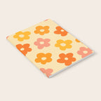 Retro 60s 70s Flowers Pattern Orange #pattern #vintage  Notebook Gallery Image 2