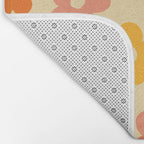 Retro 60s 70s Flowers Pattern Orange #pattern #vintage  Bath Mat Gallery Image 2