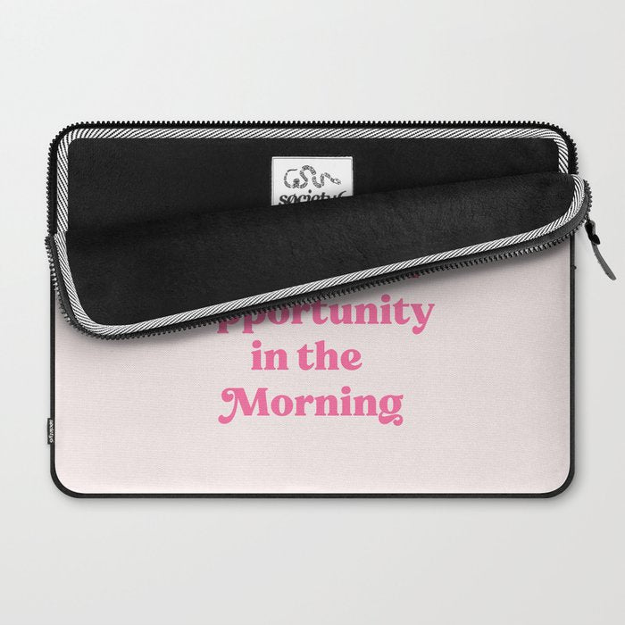 Retro Morning Quote Nº1  pink Laptop Sleeve Gallery Image 2