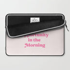 Retro Morning Quote Nº1  pink Laptop Sleeve Gallery Image 2