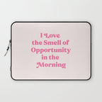 Retro Morning Quote Nº1  pink Laptop Sleeve Gallery Image 1