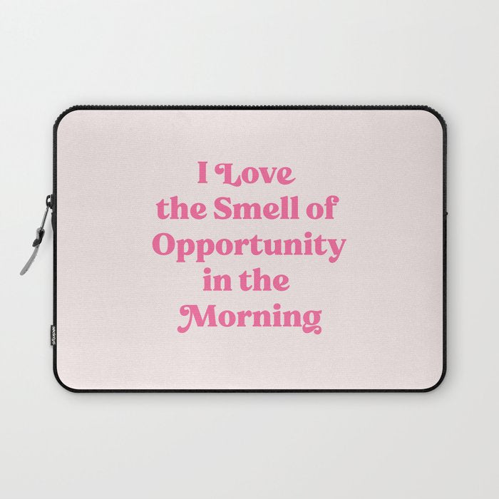 Retro Morning Quote Nº1  pink Laptop Sleeve Gallery Image 1