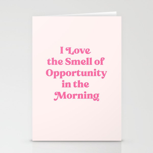 Retro Morning Quote Nº1  pink Stationery Card Gallery Image 2