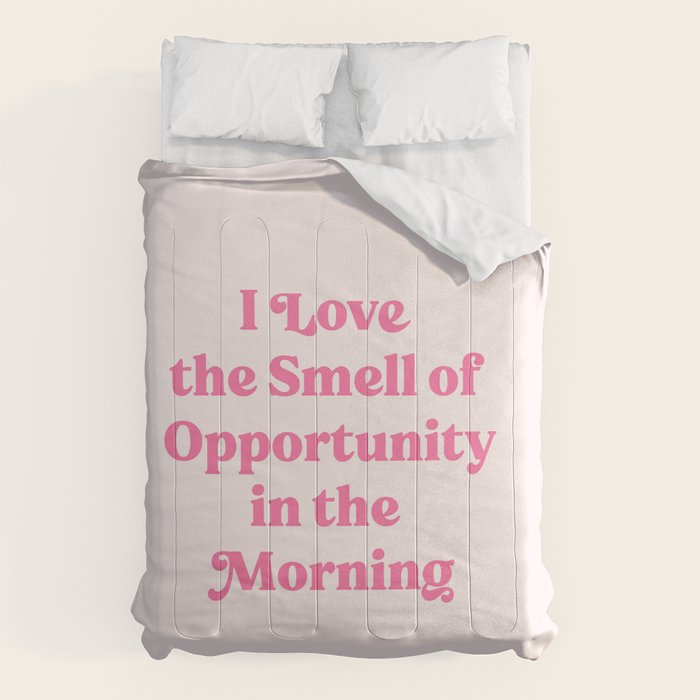 Retro Morning Quote Nº1  pink Comforter Gallery Image 1