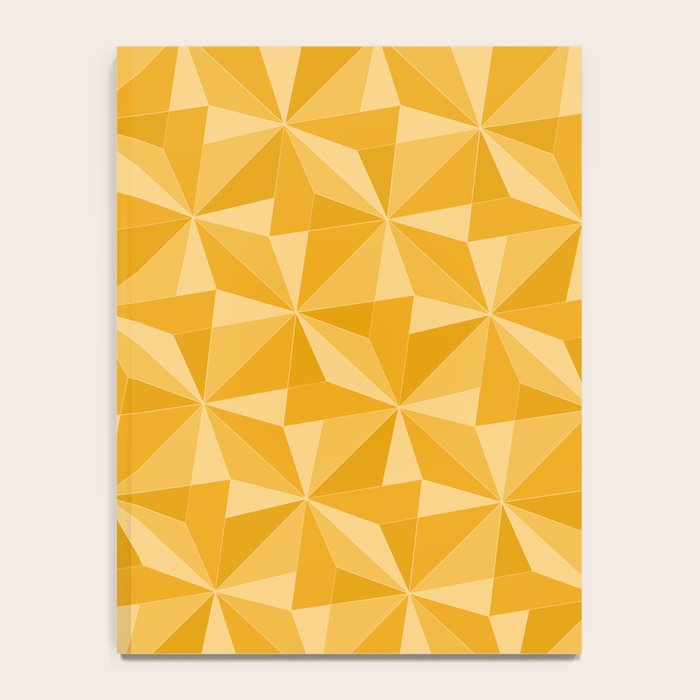 Kaleidoscope Tile Pattern XI Golden Yellow Tones Notebook Gallery Image 4