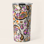 Vibrant paisley print Travel Mug Gallery Image 1