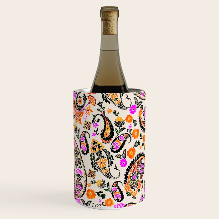 Vibrant paisley print Wine Chiller Gallery Image 2