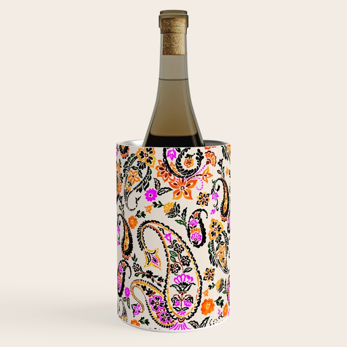 Vibrant paisley print Wine Chiller Gallery Image 3