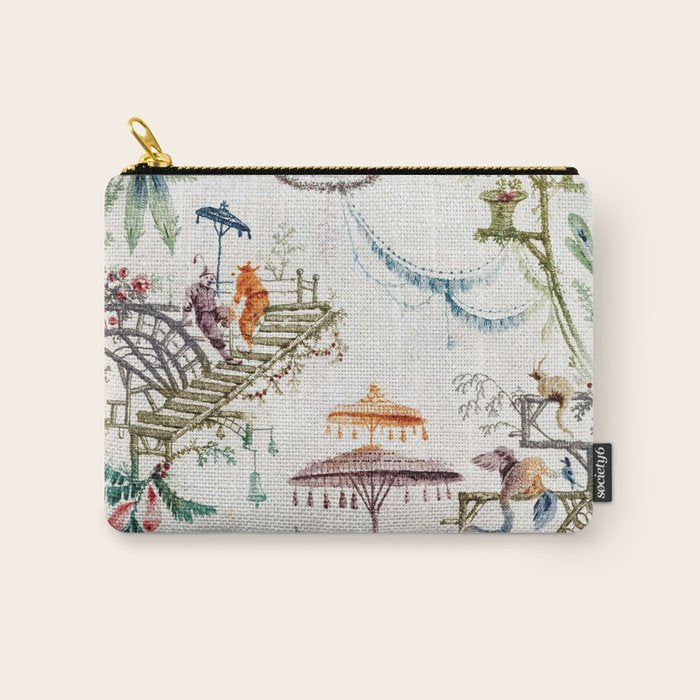 Enchanted Forest Chinoiserie Carry All Pouch Gallery Image 1