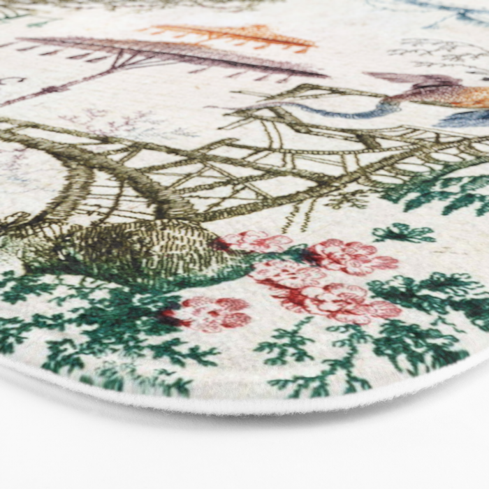 Enchanted Forest Chinoiserie Bath Mat Gallery Image 3