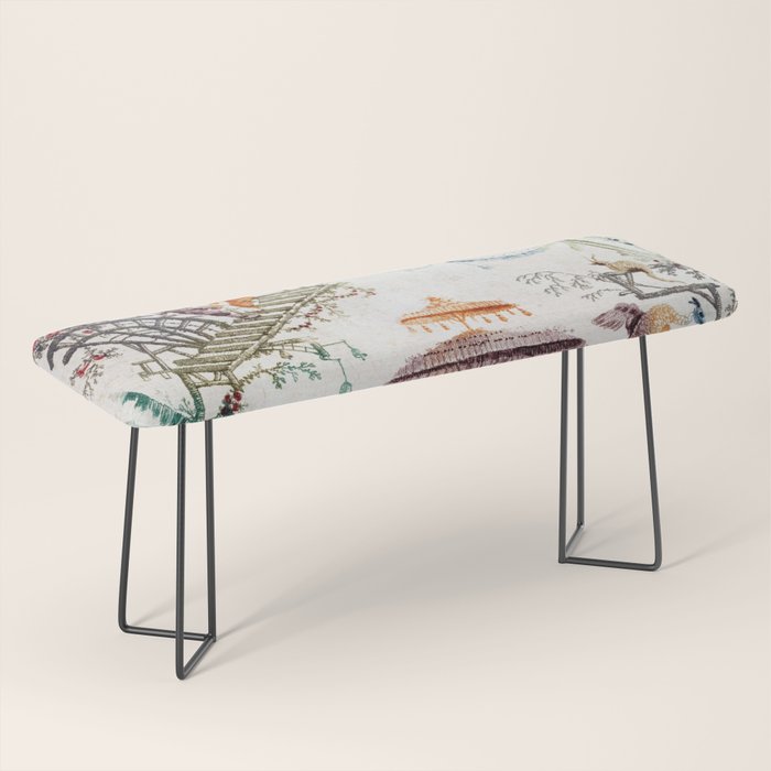 Enchanted Forest Chinoiserie Bench Gallery Image 1