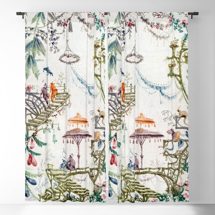 Enchanted Forest Chinoiserie Window Curtain