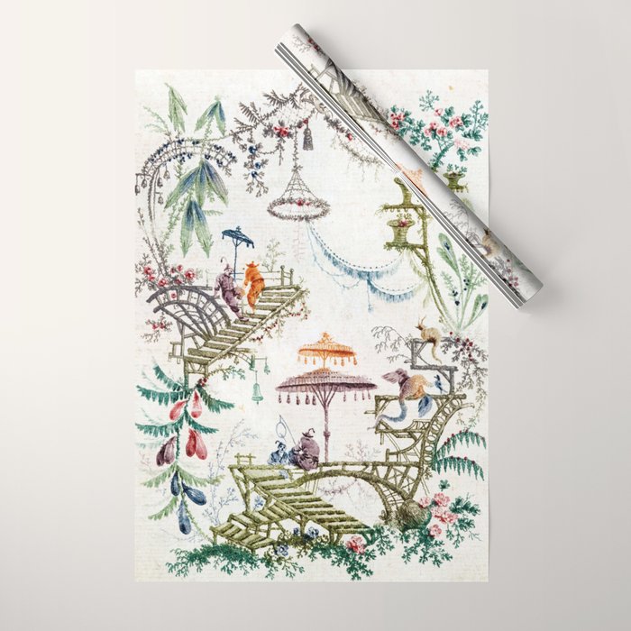 Enchanted Forest Chinoiserie Wrapping Paper Gallery Image 1