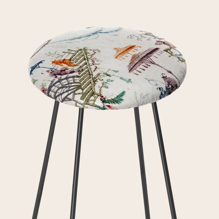 Enchanted Forest Chinoiserie Stool Gallery Image 2