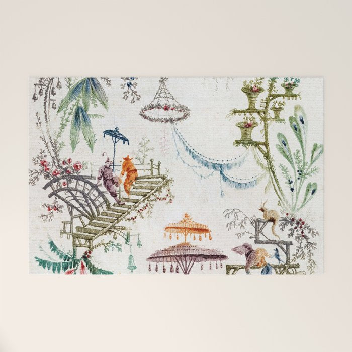 Enchanted Forest Chinoiserie Welcome Mat Gallery Image 1
