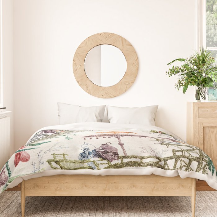 Enchanted Forest Chinoiserie Duvet Cover Gallery Image 3