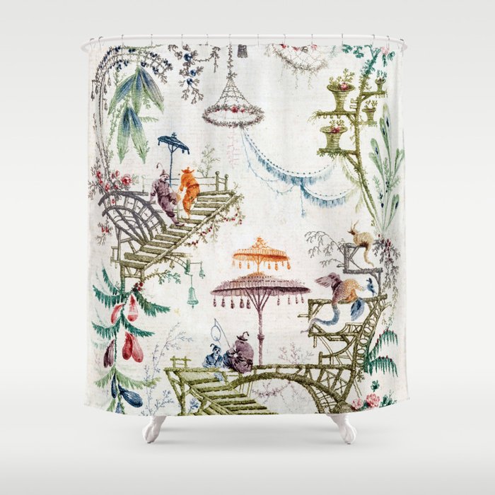 Enchanted Forest Chinoiserie Shower Curtain Gallery Image 1