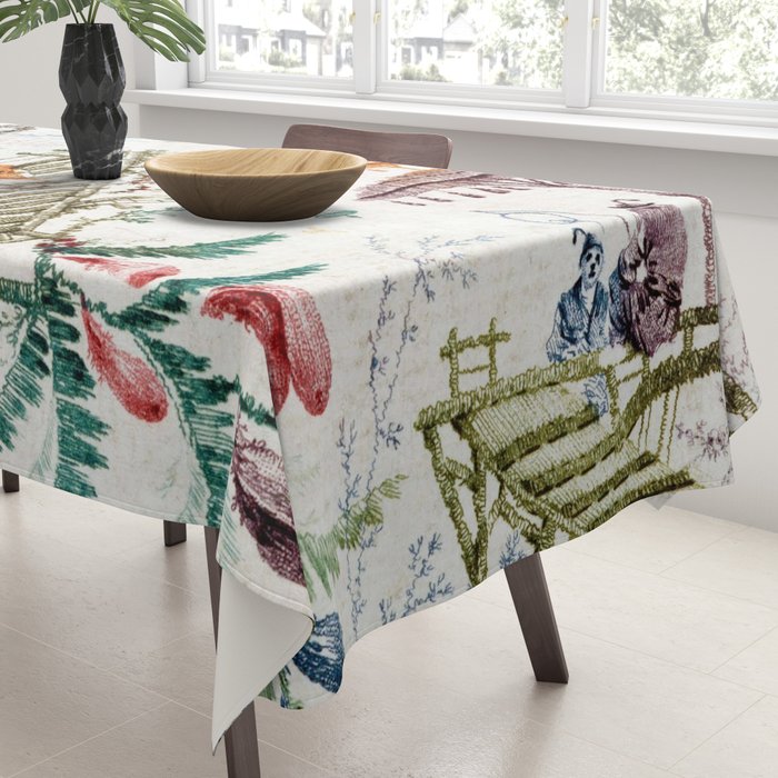 Enchanted Forest Chinoiserie Tablecloth Gallery Image 3