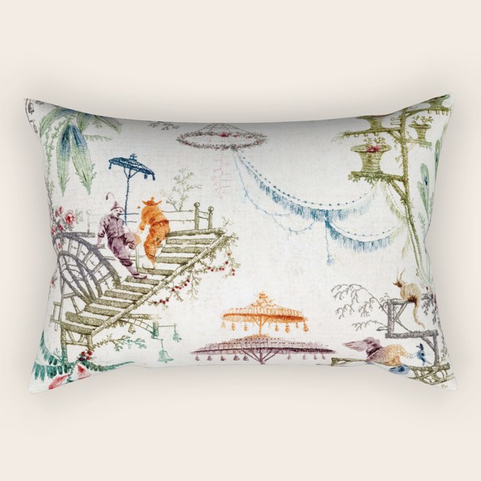 Enchanted Forest Chinoiserie Rectangular Pillow Gallery Image 2