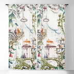 Enchanted Forest Chinoiserie Window Curtain Gallery Image 5