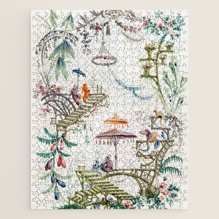 Enchanted Forest Chinoiserie Jigsaw Puzzle Gallery Image 1