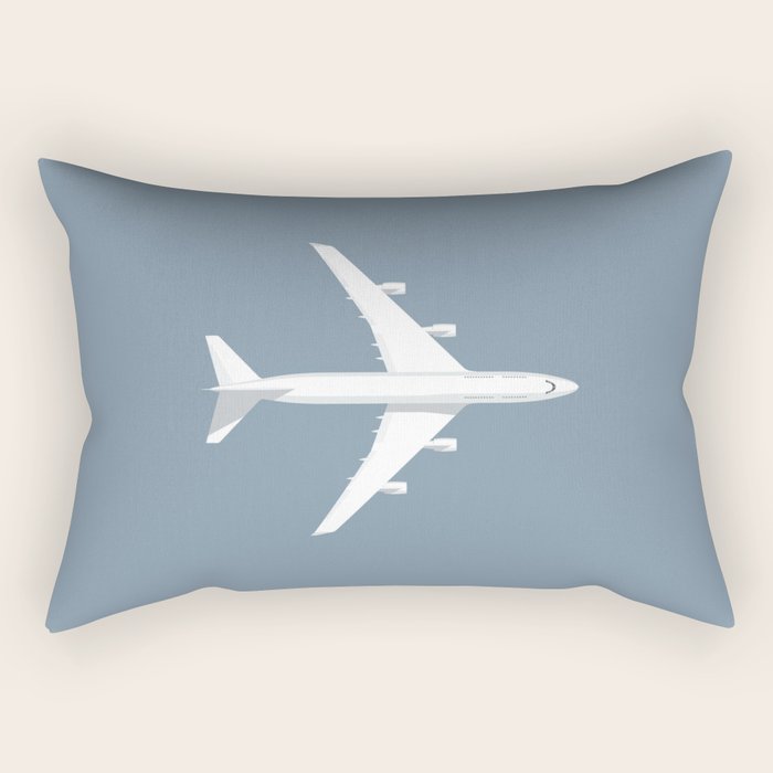 747-400 Jumbo Jet Airliner Aircraft - Slate Rectangular Pillow Gallery Image 1