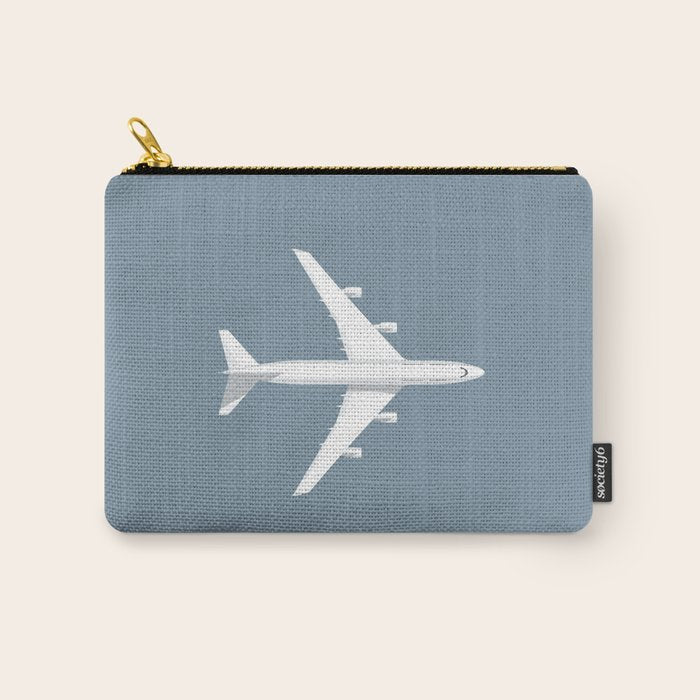 747-400 Jumbo Jet Airliner Aircraft - Slate Carry All Pouch Gallery Image 1