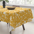 Dinosaur Fossils on Mustard Yellow Tablecloth Gallery Image 3