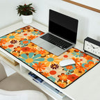 70's Retro Floral Patterned Prints Desk Mat Gallery Image 2