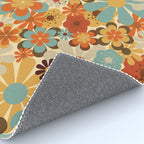 70's Retro Floral Patterned Prints Rug Gallery Image 4