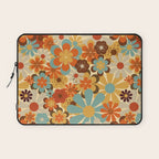 70's Retro Floral Patterned Prints Laptop Sleeve Gallery Image 1