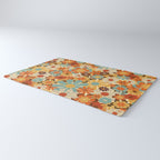 70's Retro Floral Patterned Prints Rug Gallery Image 3