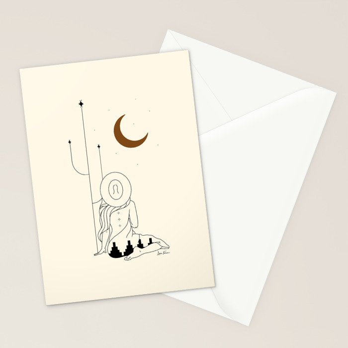 Talking to the Moon - Rustic Stationery Card Gallery Image 2