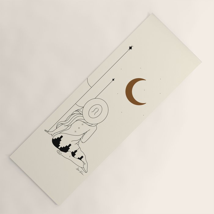 Talking to the Moon - Rustic Yoga Mat Gallery Image 1
