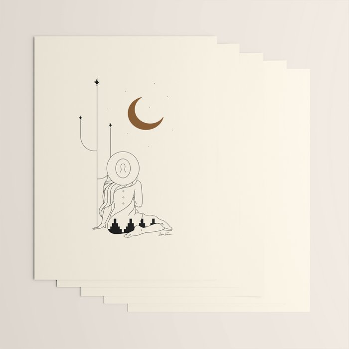 Talking to the Moon - Rustic Wrapping Paper Gallery Image 3