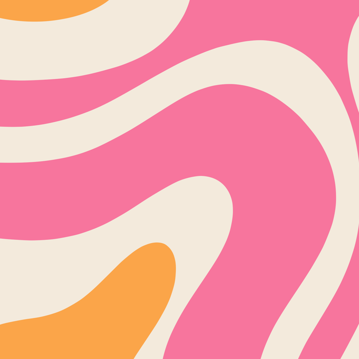 Modern Retro Liquid Swirl Abstract Pattern Vertical Pink and Orange Coffee Mug Gallery Image 2