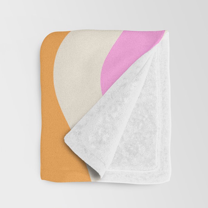 Modern Retro Liquid Swirl Abstract Pattern Vertical Pink and Orange Throw Blanket Gallery Image 3