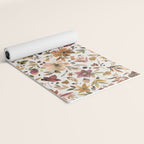 Harvest 2025 Artistic Autumn Floral Leaves Brown Yoga Mat Gallery Image 2