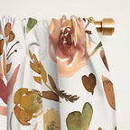 Harvest 2025 Artistic Autumn Floral Leaves Brown Window Curtain Gallery Image 2