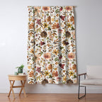 Harvest 2025 Artistic Autumn Floral Leaves Brown Window Curtain Gallery Image 5