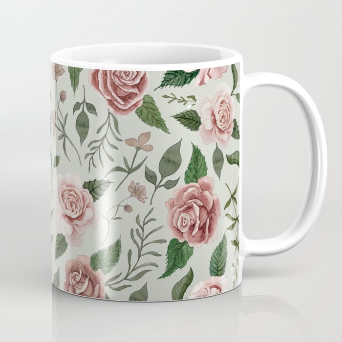 Wild Flower Rose Pattern Coffee Mug Gallery Image 1