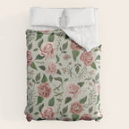 Wild Flower Rose Pattern Duvet Cover Gallery Image 6