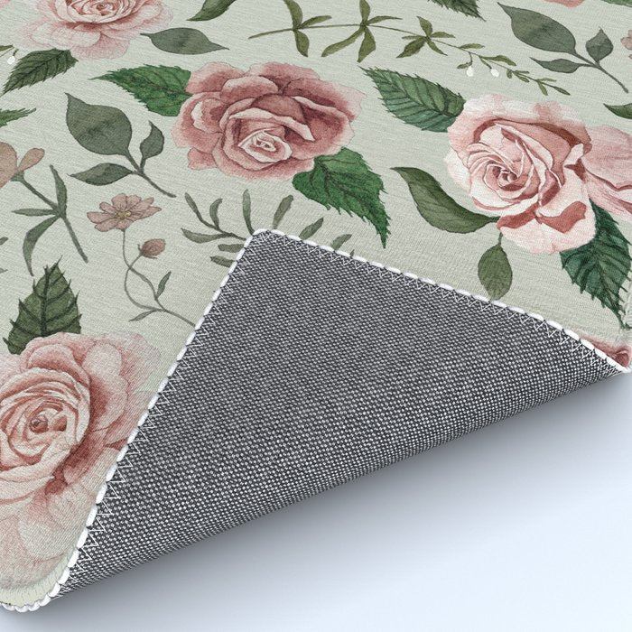 Wild Flower Rose Pattern Rug Gallery Image 4