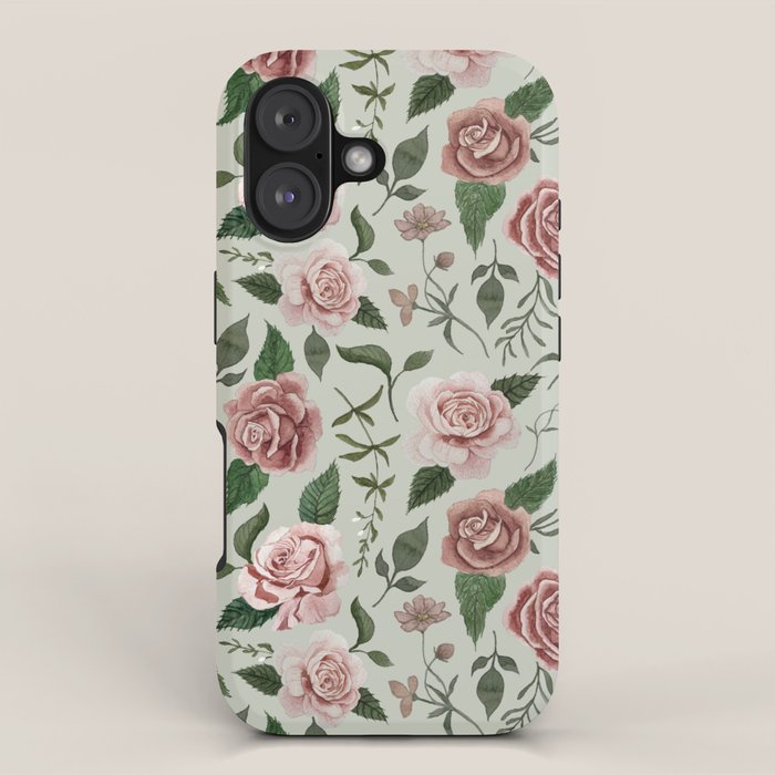Wild Flower Rose Pattern iPhone Case Gallery Image 1