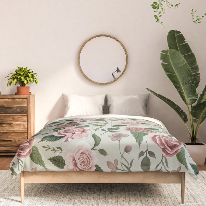 Wild Flower Rose Pattern Comforter Gallery Image 3